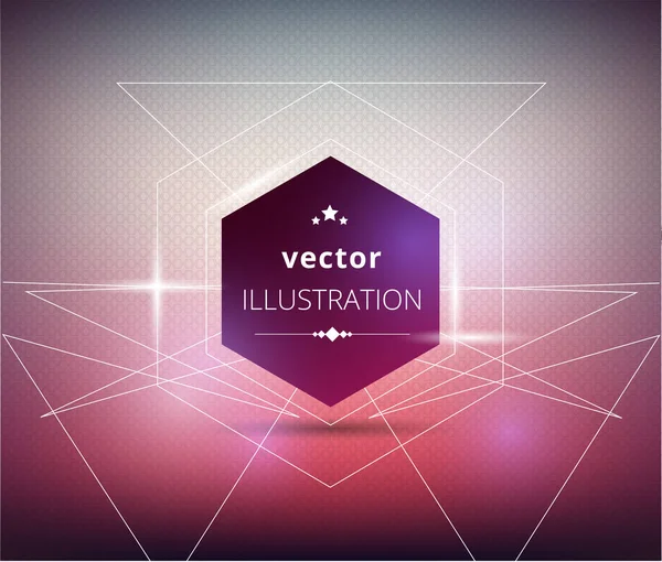 Vektor absztrakció crimson hatszög — Stock Vector