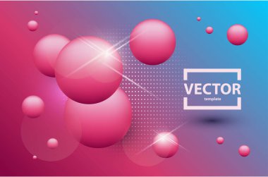 Hacim geometrik şekilli soyut parlak vektör şablonu