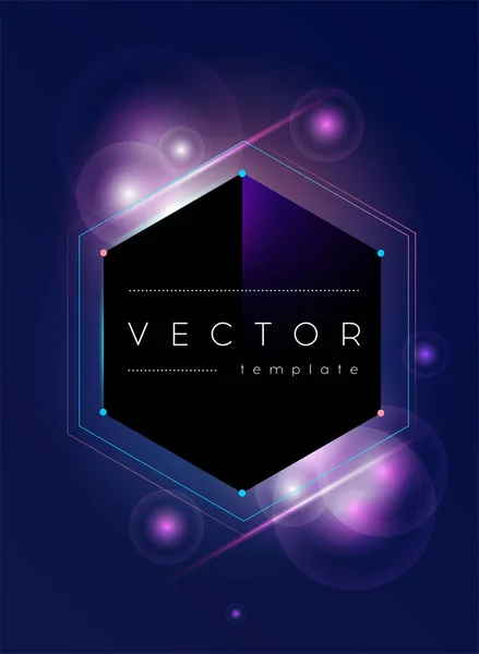 Motif Vectoriel Sombre Aux Formes Géométriques Aux Lueurs — Image vectorielle