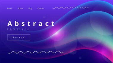 Işıltılı ve dalgalı bir iniş için soyut vektör şablonu