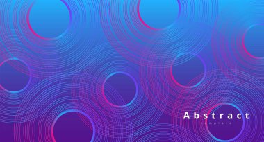 Mavi ve pembe eşmerkezli minimalist vektör arkaplanı