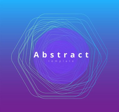 Mavi ve mor renklerde ince çizgilerle soyutlama vektörü