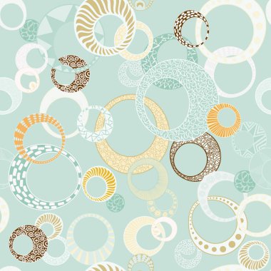 Geometrik daireler deniz mavisi