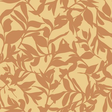 Hardal tarih attı yaprakların arka plan seamless modeli