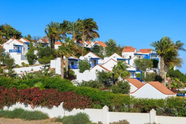 Jandia Yarımadası, Fuerteventura, Kanarya Adaları, İspanya Morro Jable plaj evler