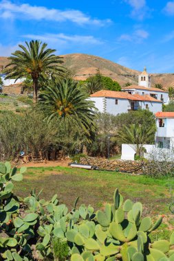 Betancuria Köyü ve ünlü katedral Santa Maria, Fuerteventura, Kanarya Adaları, İspanya