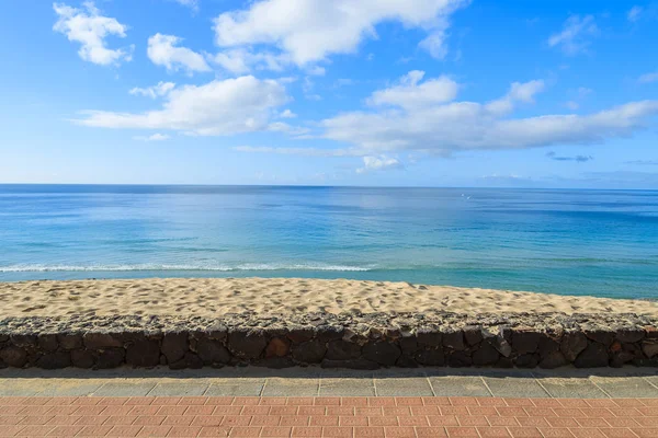 Vistas Mar Playa Desde Pasarela Del Paseo Marítimo Morro Jable — Foto de Stock