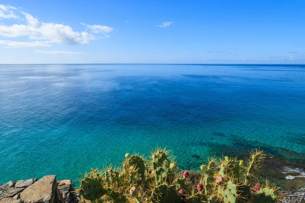 Hermosos Colores Laguna Oceánica Costa Del Pueblo Morro Jable Península — Foto de Stock