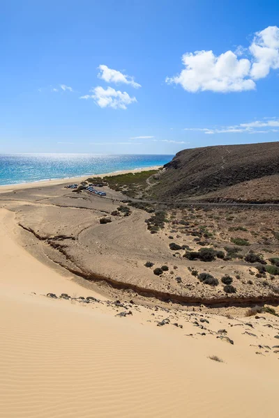 Duna Areia Praia Sotavento Península Jandia Fuerteventura Ilhas Canárias Espanha — Fotografia de Stock