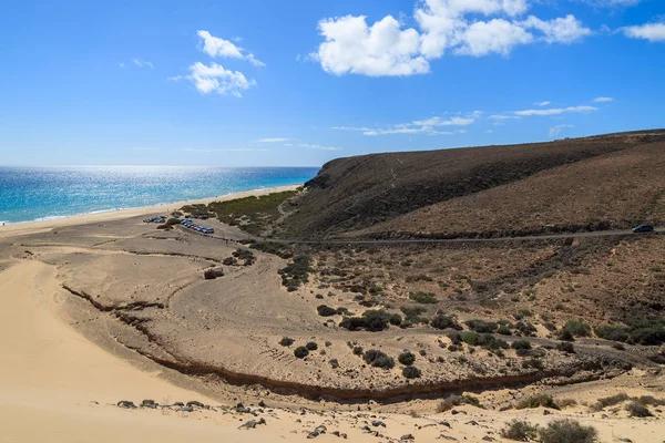 Duna Areia Praia Sotavento Península Jandia Fuerteventura Ilhas Canárias Espanha — Fotografia de Stock
