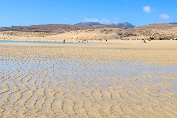 Hermosa Laguna Playa Sotavento Península Jandia Fuerteventura Islas Canarias España — Foto de Stock