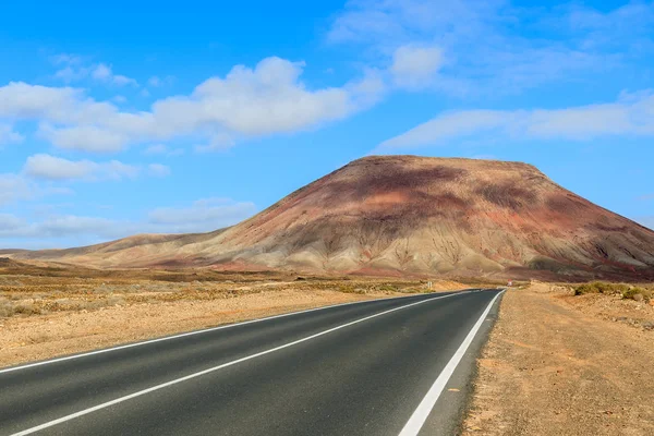 Road Corralejo Desert Volcanoes Fuerteventura Canary Islands Spain — Stock Photo, Image