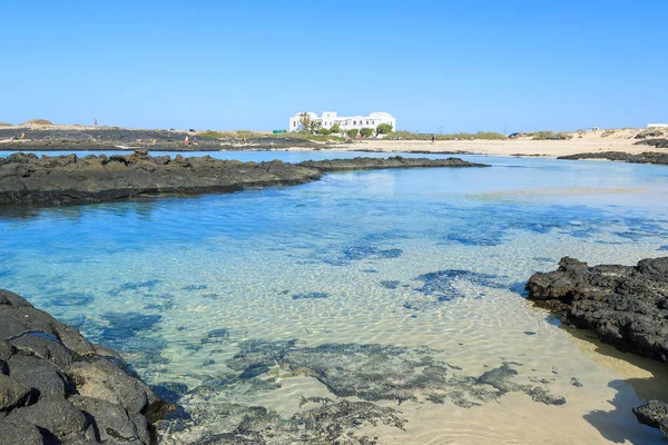 El Cotillo beach lagün'Fuerteventura, Kanarya Adaları, İspanya'nın kuzey kesiminde