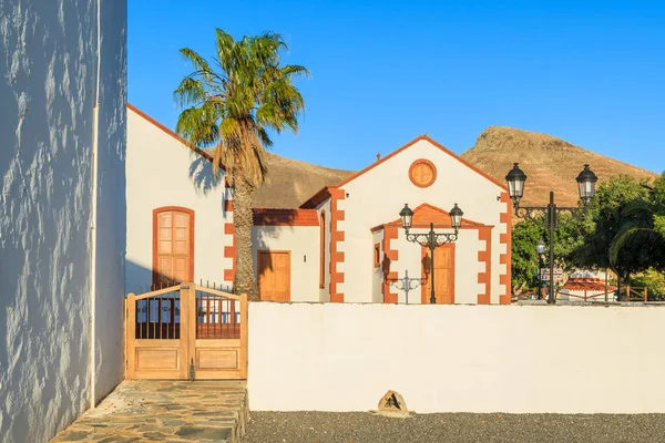 Canary Style Buildings Church Ampuyenta Village Fuerteventura Spain — Stock Photo, Image