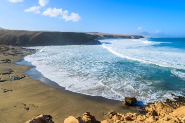 Batı Sahili, Fuerteventura, Kanarya Adaları, İspanya La Pared kumsalda