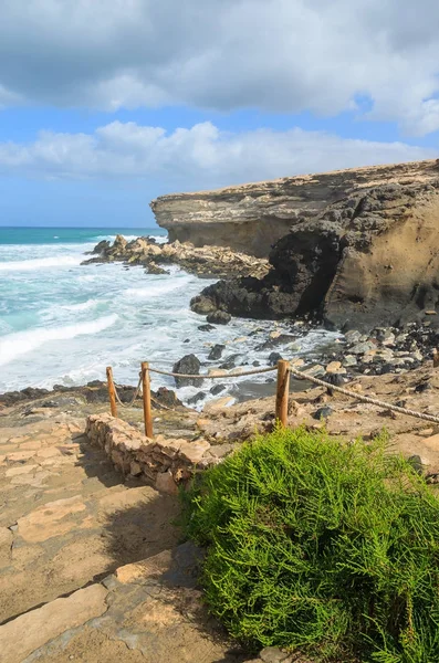 Stone Steps Pared Beach Viewpoint Fuerteventura Canary Islands Spain — Stock Photo, Image