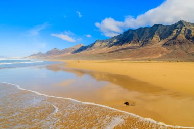 Güzel Cofete beach, Fuerteventura, Kanarya Adaları, İspanya