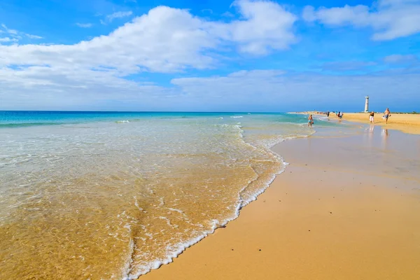 Agua Las Olas Del Océano Hermosa Playa Jandia Morro Jable — Foto de Stock