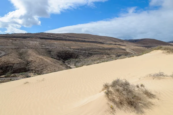 Paisaje Del Desierto Península Jandia Cerca Playa Sotavento Fuerteventura Islas — Foto de Stock