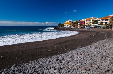 Plaj koy kum volkanik Köyü sahil mesire, La Calera, La Gomera, Kanarya Adaları