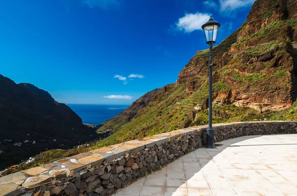 Paesaggio Campagna Dell Isola Tropicale Gomera Villaggio Las Hayas Isole — Foto Stock