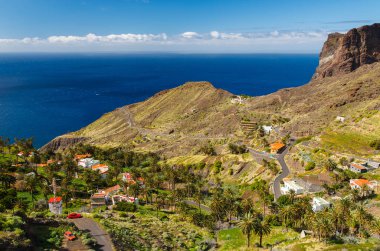 Kanarya stil villa palmiye ağacı, La Gomera, Kanarya Adaları