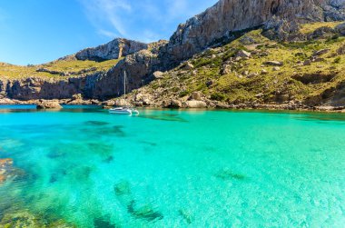 Turkuaz Denizi güzel Cala Figuera defne, Mayorka Adası