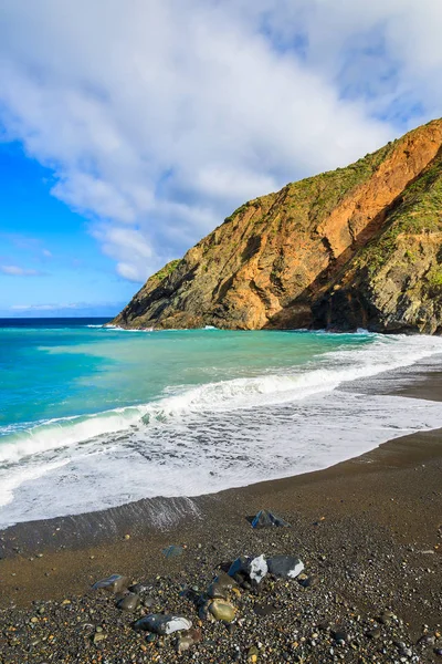 Zwarte Vulkanische Strand Vallehermoso Gomera Canarische Eilanden — Stockfoto