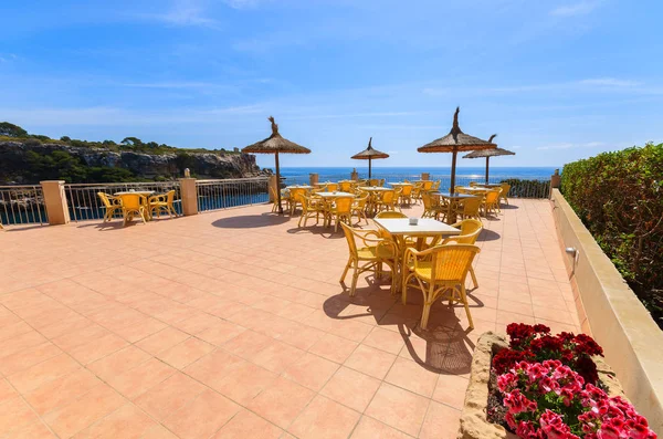 Terraço Restaurante Cala Figuera Ilha Maiorca Espanha — Fotografia de Stock