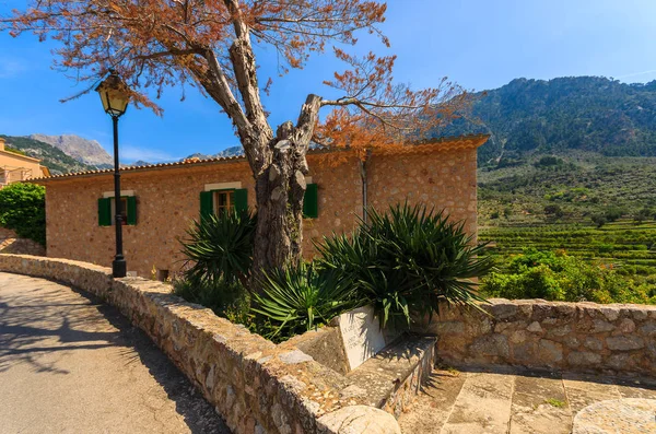 Traditionella Stenhus Berget Dalen Byn Fornalutx Mallorca Island Spanien — Stockfoto