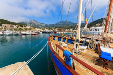 Yat tekne bağlantı noktası Nottingham şehir sahil Mayorka Adası, İspanya