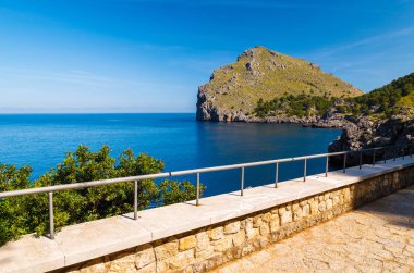 Görünümü güzel Sa Calobra Bay, Mayorka Adası, İspanya