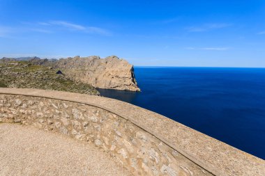 Cape Formentor Mayorka Adası, İspanya üzerinde bakış açısı