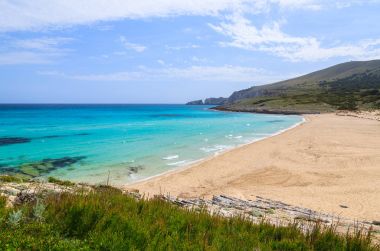 Görünüm Cala Mesquida koyu ve Plajı, Mayorka Adası, İspanya