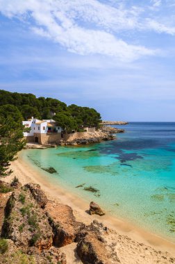 Görünüm Cala Gat Beach adada sahil Mayorka, İspanya