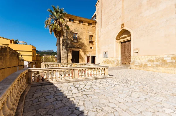 Iglesia Casco Antiguo Histórico Pollenca Mallorca España — Foto de Stock