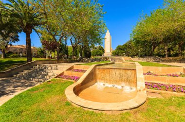 Yeşil park şehirde Palma de Mallorca, İspanya