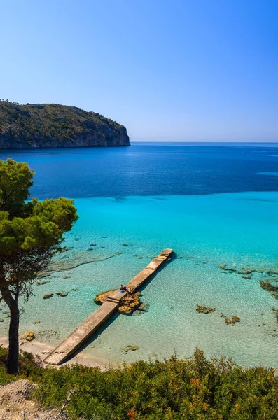 Jetty Beautiful Beach Camp Mar Majorca Island Spain — Stock Photo, Image