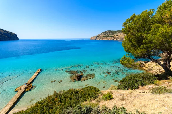 Jetty Beautiful Beach Camp Mar Majorca Island Spain — Stock Photo, Image