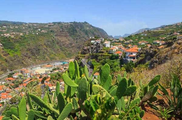 Vista Aldeia Camara Lobos Ilha Madeira Portugal — Fotografia de Stock