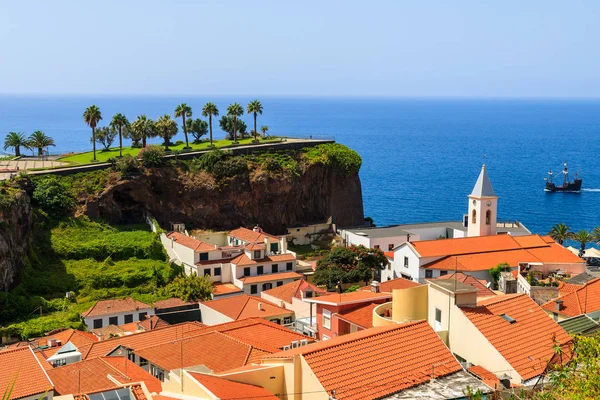 Vista Popular Entre Turistas Camara Lobos Vila Piscatória Costa Sul — Fotografia de Stock