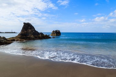 Tropikal Prainha plaj sahil Madeira Adası, Portekiz