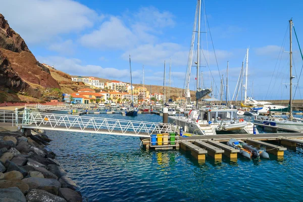 Port Jachtowy Wybrzeżu Madery Island Portugalia — Zdjęcie stockowe