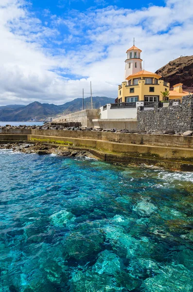 Phare Sur Côte Île Madère Portugal — Photo