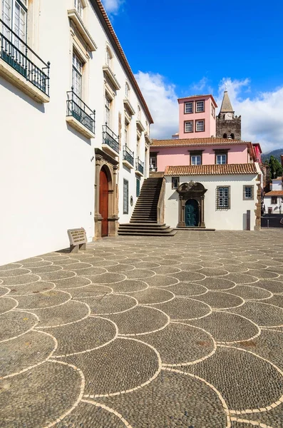 City Deki Funchal Madeira Adası Tarihi Binalar Ile Kare — Stok fotoğraf