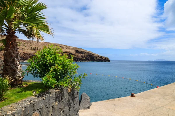 Strandpromenade Der Küste Der Insel Madeira Sommer Portugal — Stockfoto