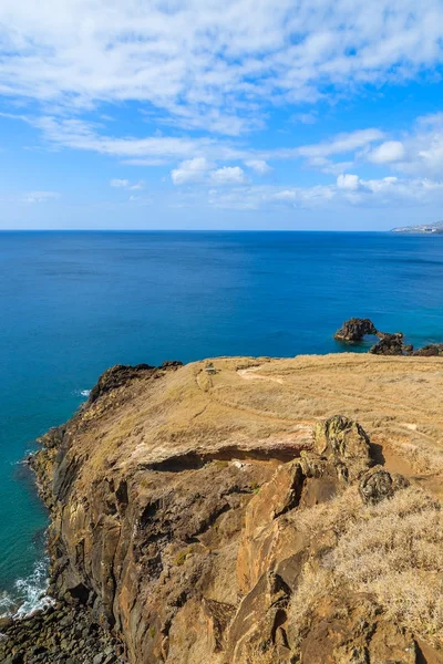 Cliff Oceaan Water Zuidoostelijke Kust Van Madeira Island Portugal — Stockfoto