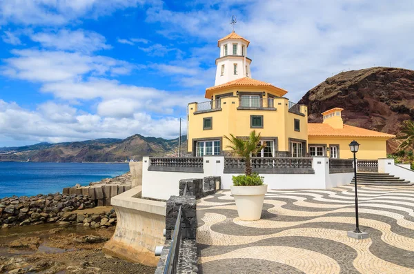 Leuchtturm Der Küste Der Insel Madeira Portugal — Stockfoto