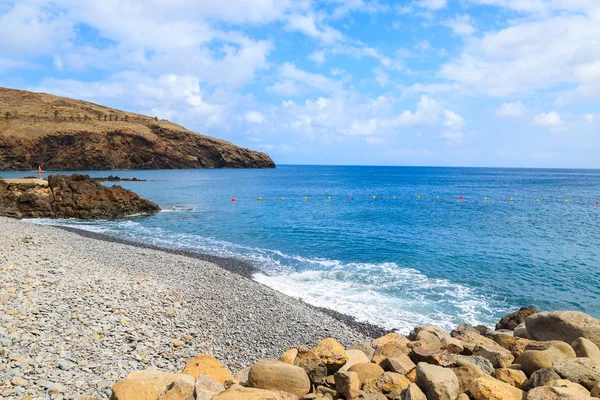 Piękna Plaża Wybrzeżu Madery Island Portugalia — Zdjęcie stockowe