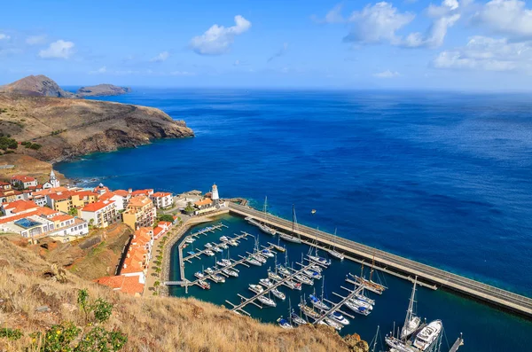 Blick Auf Meer Und Hafen Der Küste Der Insel Madeira — Stockfoto